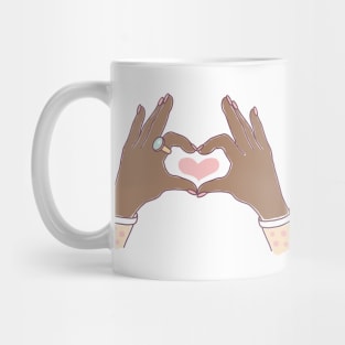 Hands Heart Shape Mug